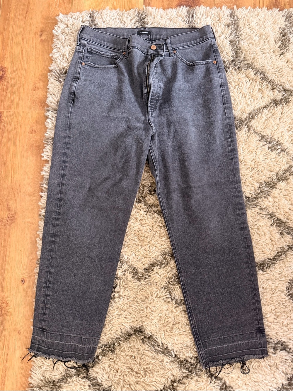 Express Women's Charcoal Boyfriend Jeans